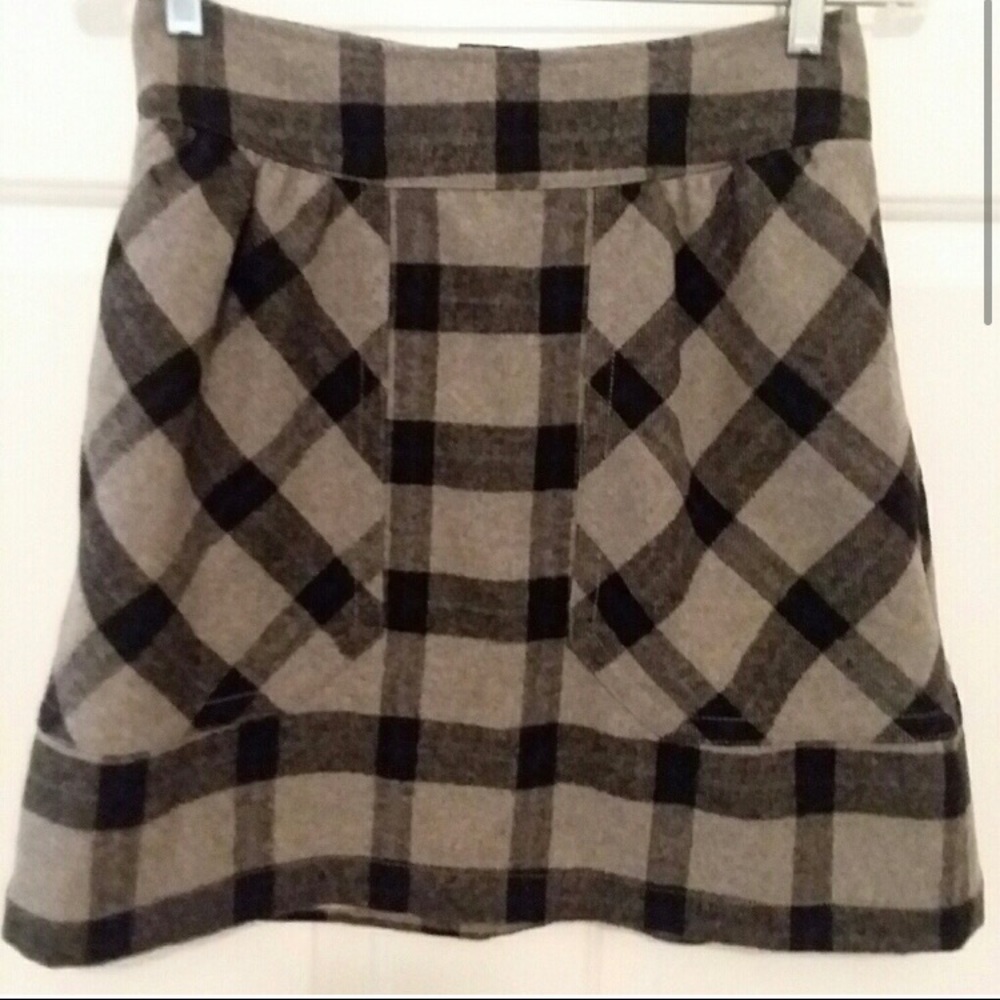Tulle plaid mini skirt